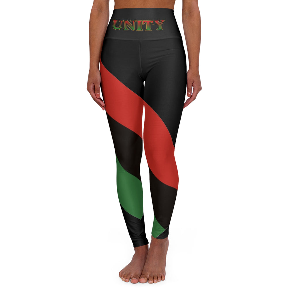 Pan-African Flag High Waisted Yoga Leggings (AOP)