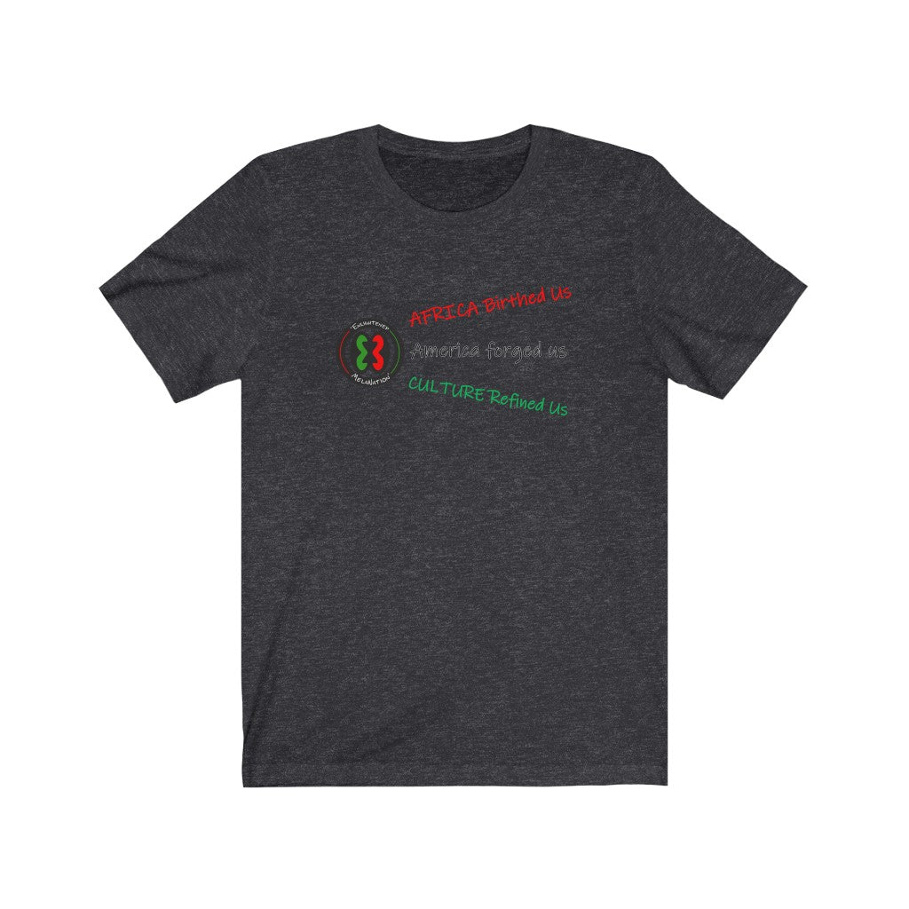 "Africa Birthed Us"  Men's Fitted Short Sleeve Tee