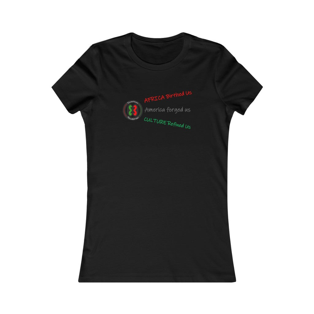"Africa Birthed Us" Women's Cut Crew Neck Short Sleeve Tee