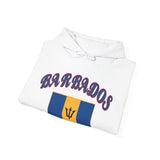 Barbados Flag Hoodie — Retro Script Barbados Pullover with Trident Emblem