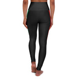 E.M. Vertical Stripes High Waisted Yoga Leggings (BLACK)