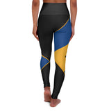 Barbados Flag High Waisted Yoga Leggings (AOP)