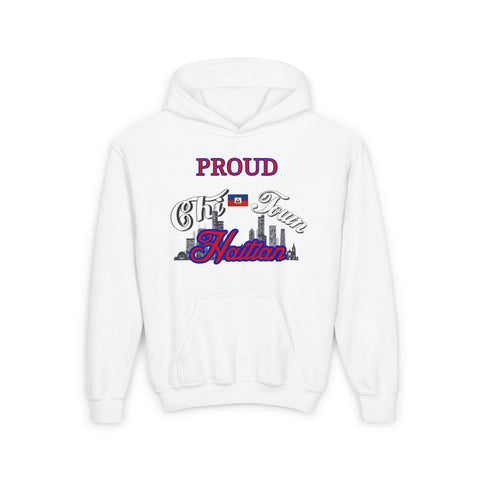 Youth "Proud Chi-Town Haitian" Unisex Hoodie