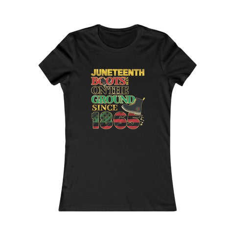 Juneteenth "Boots..."  Ladies Cut Tee
