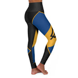 Barbados Flag High Waisted Yoga Leggings (AOP)