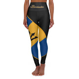 Barbados Flag High Waisted Yoga Leggings (AOP)