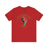 "Juneteenth Fist"  Unisex Jersey Short Sleeve Tee