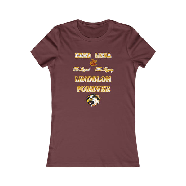 Lindblom "Legend & Legacy" Maroon/Black Ladies Cut Tee