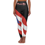 Puerto Rico Flag High Waisted Yoga Leggings (AOP)