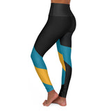 Bahamas Flag High Waisted Yoga Leggings (AOP)