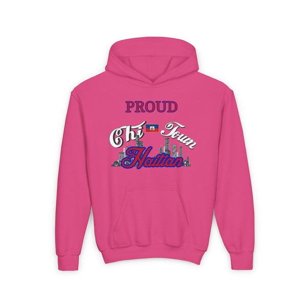 Youth "Proud Chi-Town Haitian" Unisex Hoodie