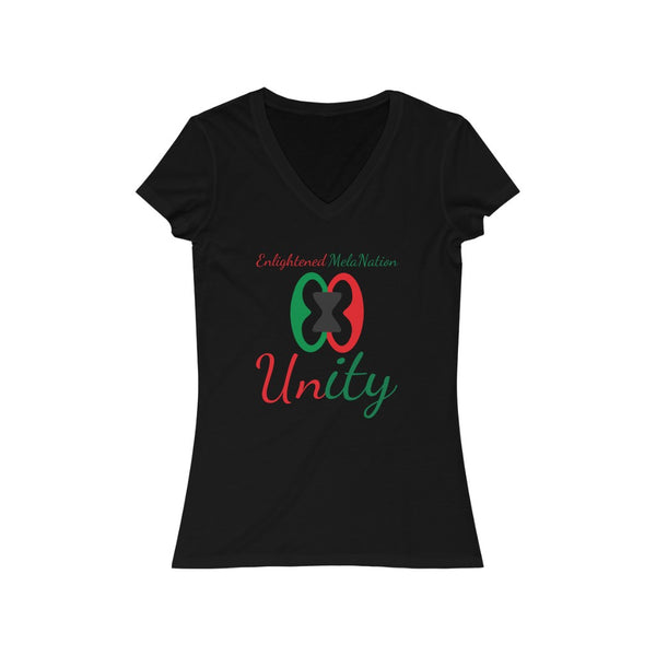 "E.M. Unity"  Ladies Cut V-Neck Tee