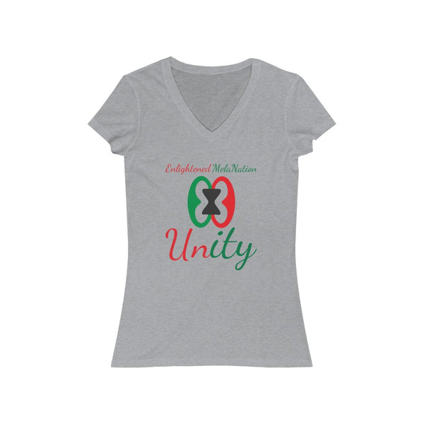 "E.M. Unity"  Ladies Cut V-Neck Tee