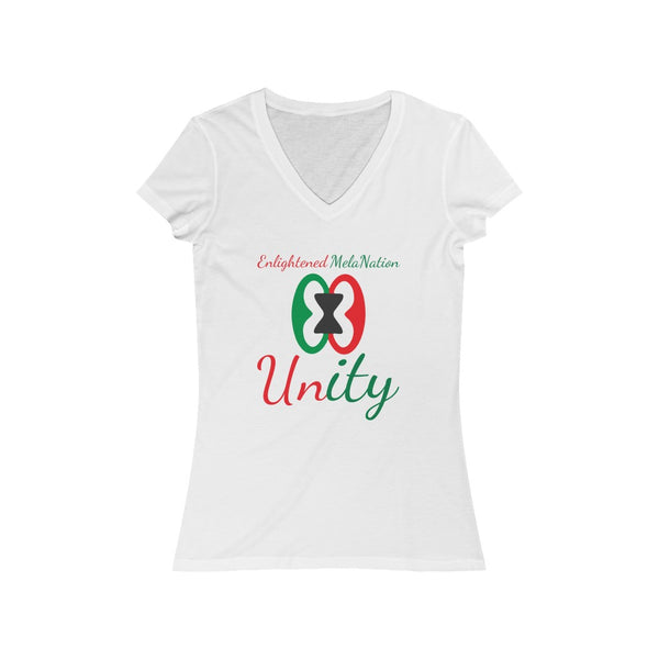 "E.M. Unity"  Ladies Cut V-Neck Tee